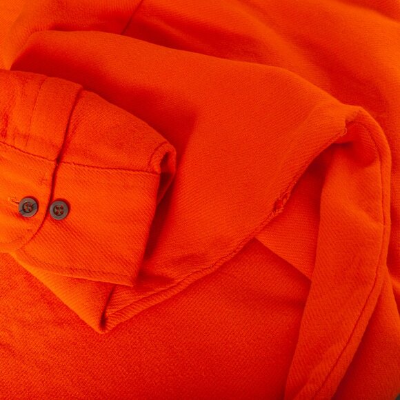 Vintage Kmart Sportsman Neon Orange Button Down Flannel Shirt - L/XL - Picture 9 of 9